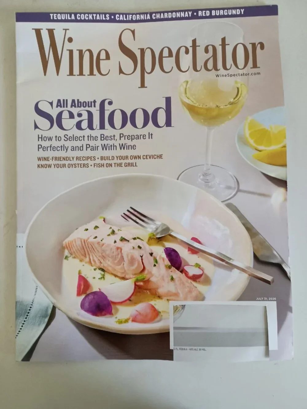Wine Spectator magazine July 2026 All About Seafood